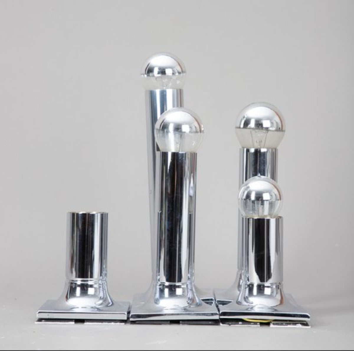 Vintage Lampe Set von 5 von Staff Silber verchromt