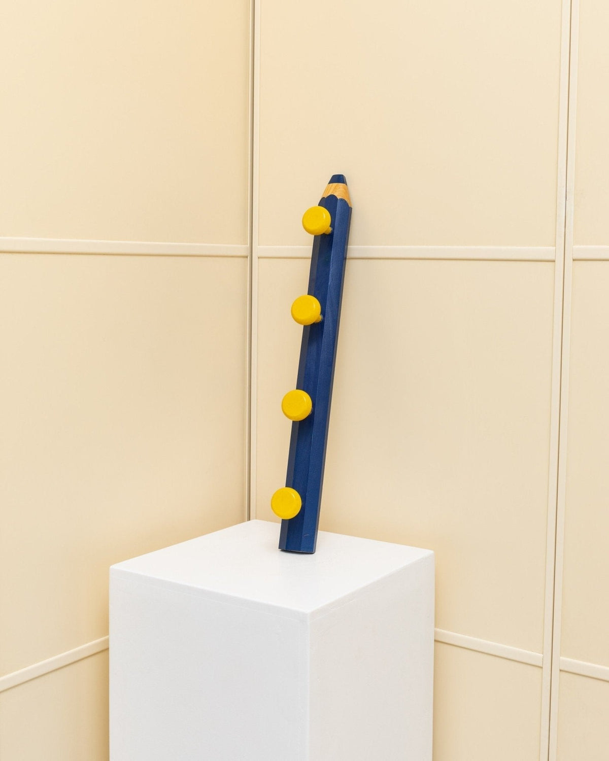 Vintage Kleiderschrank Crayon von Pierre Sala für Memphis Design blau gelb
