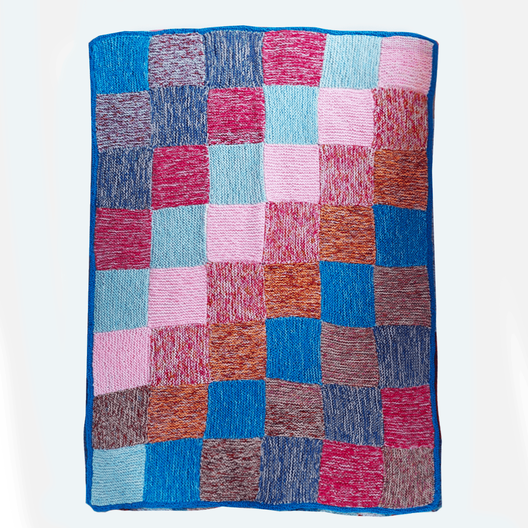 Couverture vintage faite main avec un nouveau design géométrique multicolore