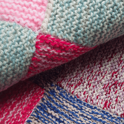 Couverture vintage faite main avec un nouveau design géométrique multicolore