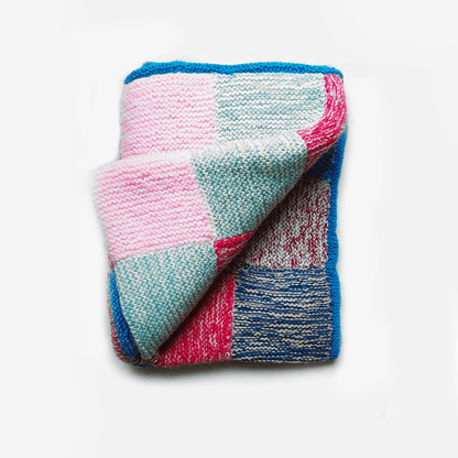 Couverture vintage faite main avec un nouveau design géométrique multicolore