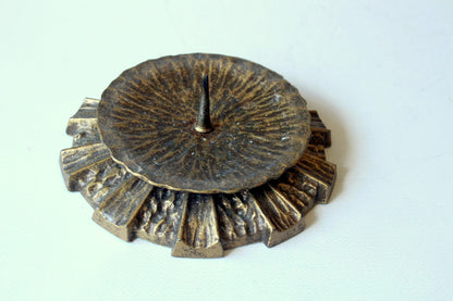 Vintage Kerzenteller aus Bronze, West Germany 60er Jahre