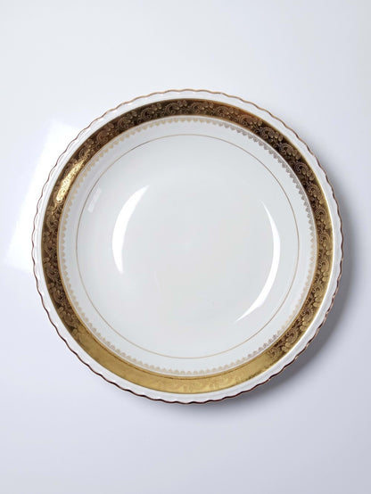 Vintage Servierschale Limoges Porzellan vergoldet von ADP Royal Limoges