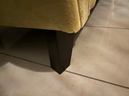 Vintage Sofa New Barock gelb Samtbezug 2-Sitzer