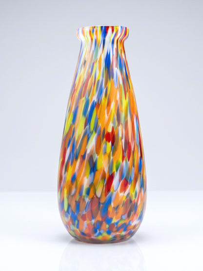 Vintage Vase Art Déco von Clichy-Legras, jaspiertes Glas