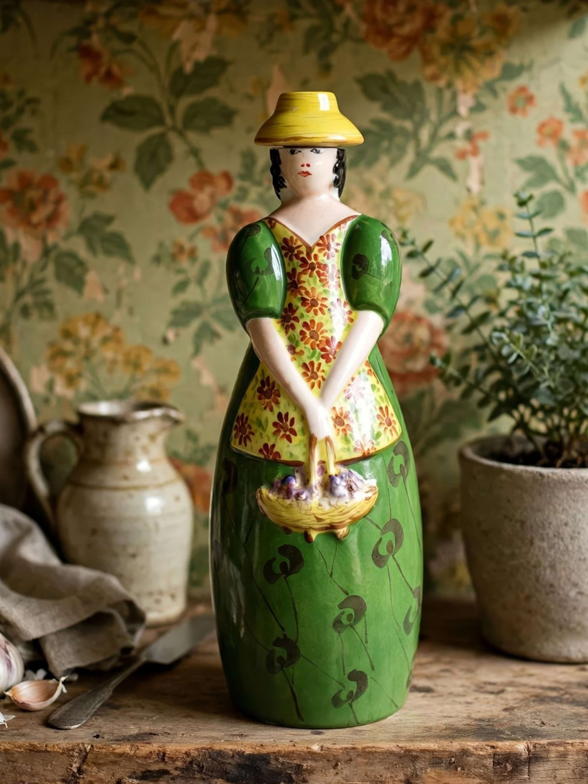 Vintage Likörflakon "Guignolet" im Stil von Robj, Porzellan Limoges