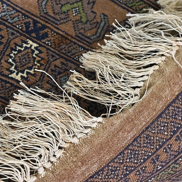 Vintage Teppich Medaillonmuster handgeknüpft von pakistanischem Handwerker Unikat