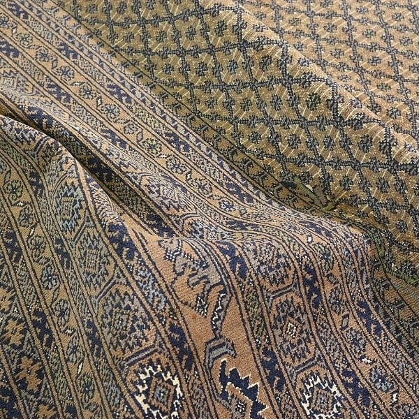 Vintage Teppich Medaillonmuster handgeknüpft von pakistanischem Handwerker Unikat