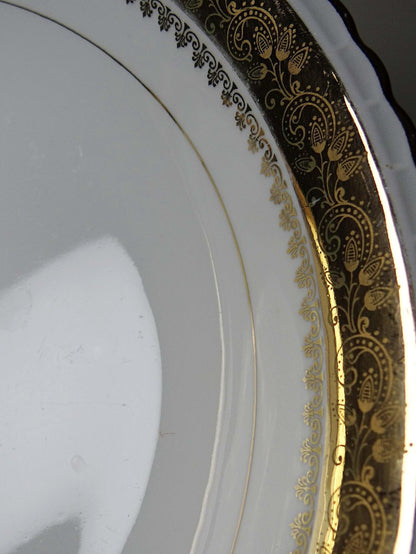 Vintage Servierschale Limoges Porzellan vergoldet von ADP Royal Limoges