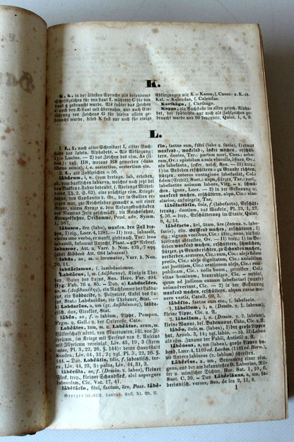 Set von 2 Vintage Büchern "Lateinisch-Deutsches Handwörterbuch" von Dr. Karl Ernst Georges
