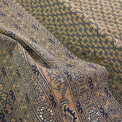 Vintage Teppich Medaillonmuster Pakistan handgeknüpft 377x255cm