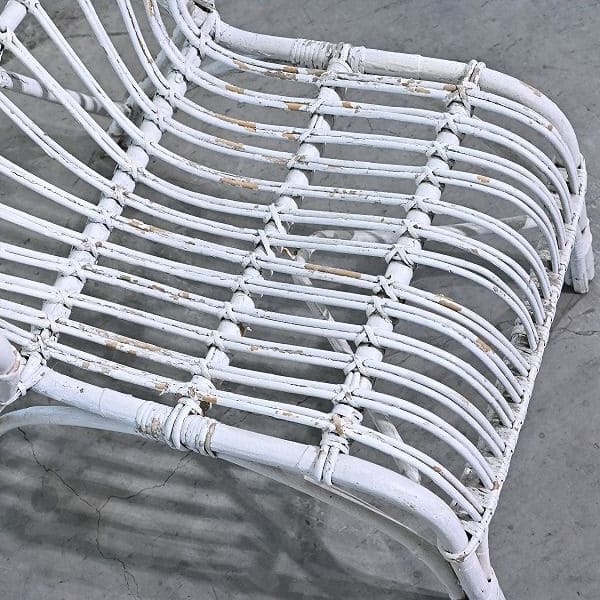 Vintage Loungechair Set von 2 Rattan