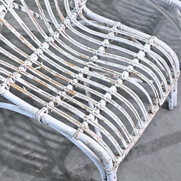 Vintage Loungechair Set von 2 Rattan
