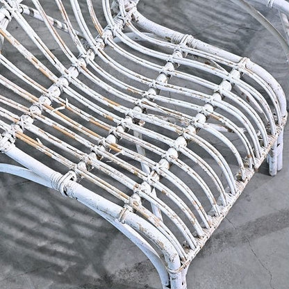 Vintage Loungechair Set von 2 Rattan