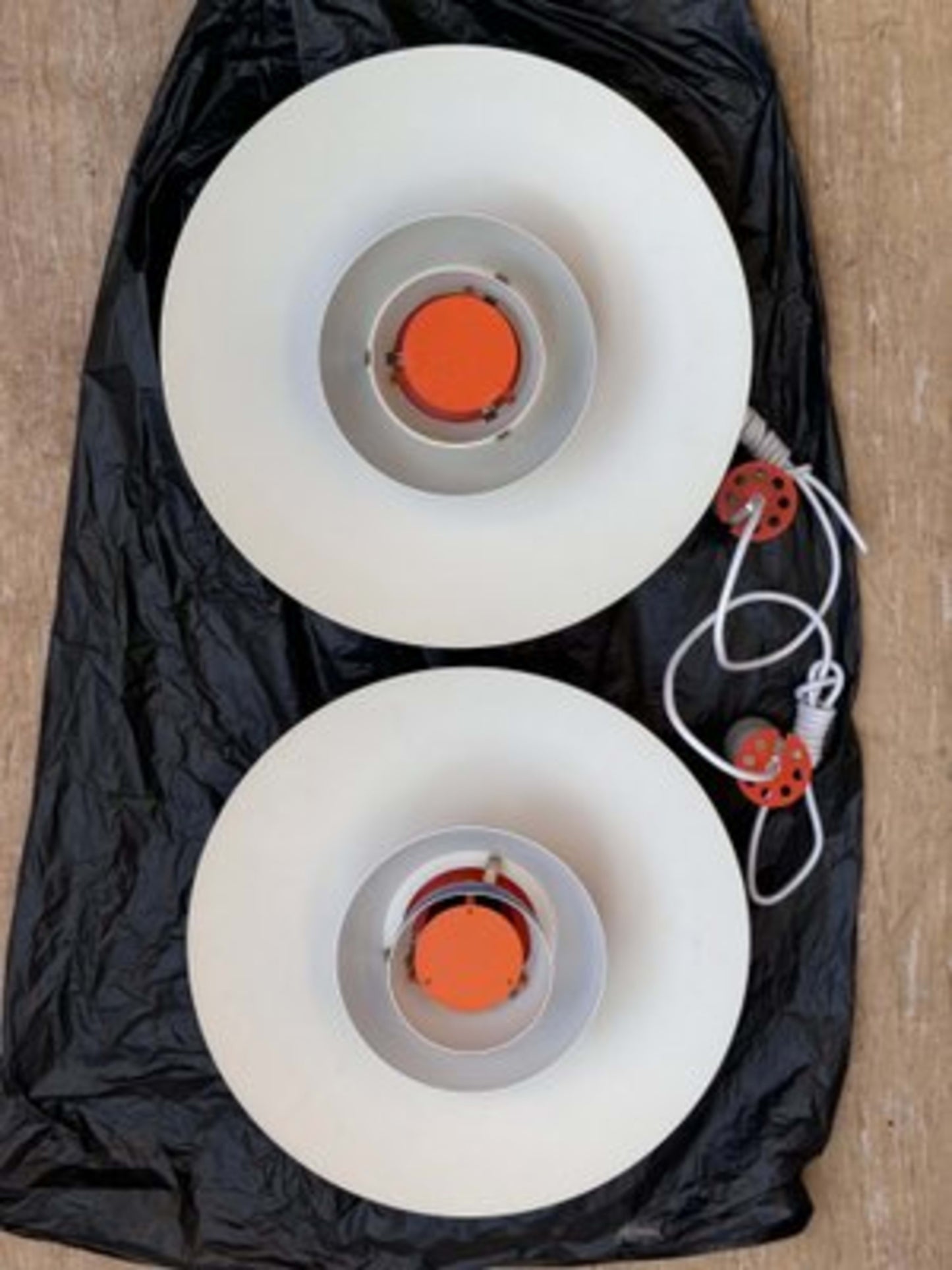 Vintage Pendelleuchte PH 4/3 von Poul Henningsen für Louis Poulsen azurblau Set von 2