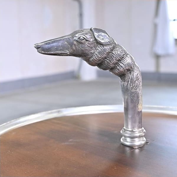 Vintage Beistelltisch von Varosa Valenti mit Hundekopf