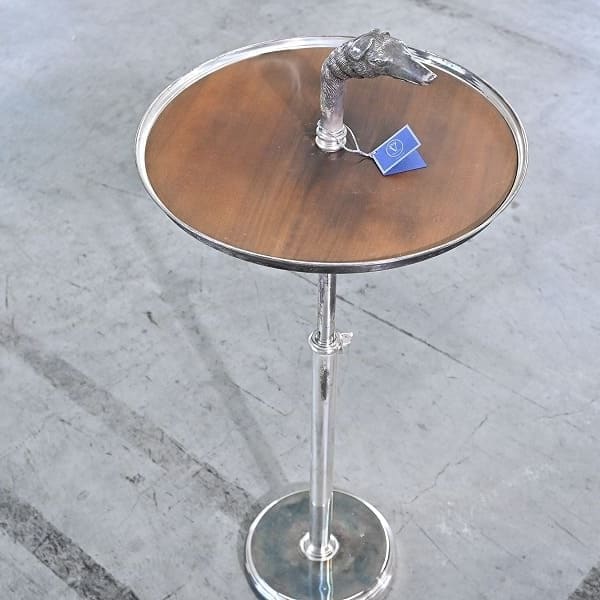 Vintage Beistelltisch von Varosa Valenti mit Hundekopf