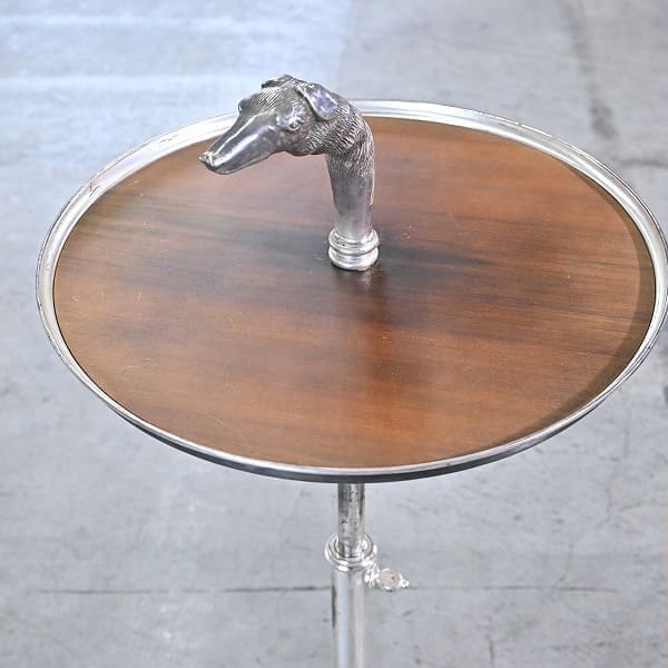 Vintage Beistelltisch von Varosa Valenti mit Hundekopf