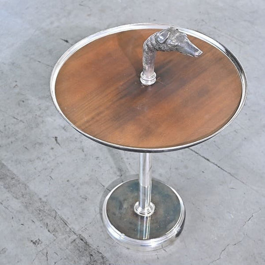 Vintage Beistelltisch von Varosa Valenti mit Hundekopf