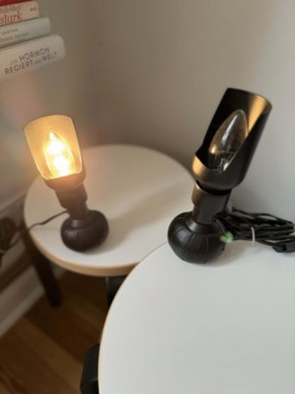 Vintage Tischlampe P600 von Gino Sarfatti für Arteluce, schwarz, Set von 2