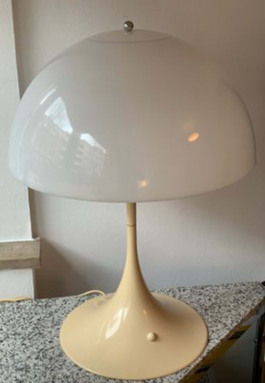 Vintage Panthella Tischlampe von Verner Panton für Louis Poulsen cremeweiß