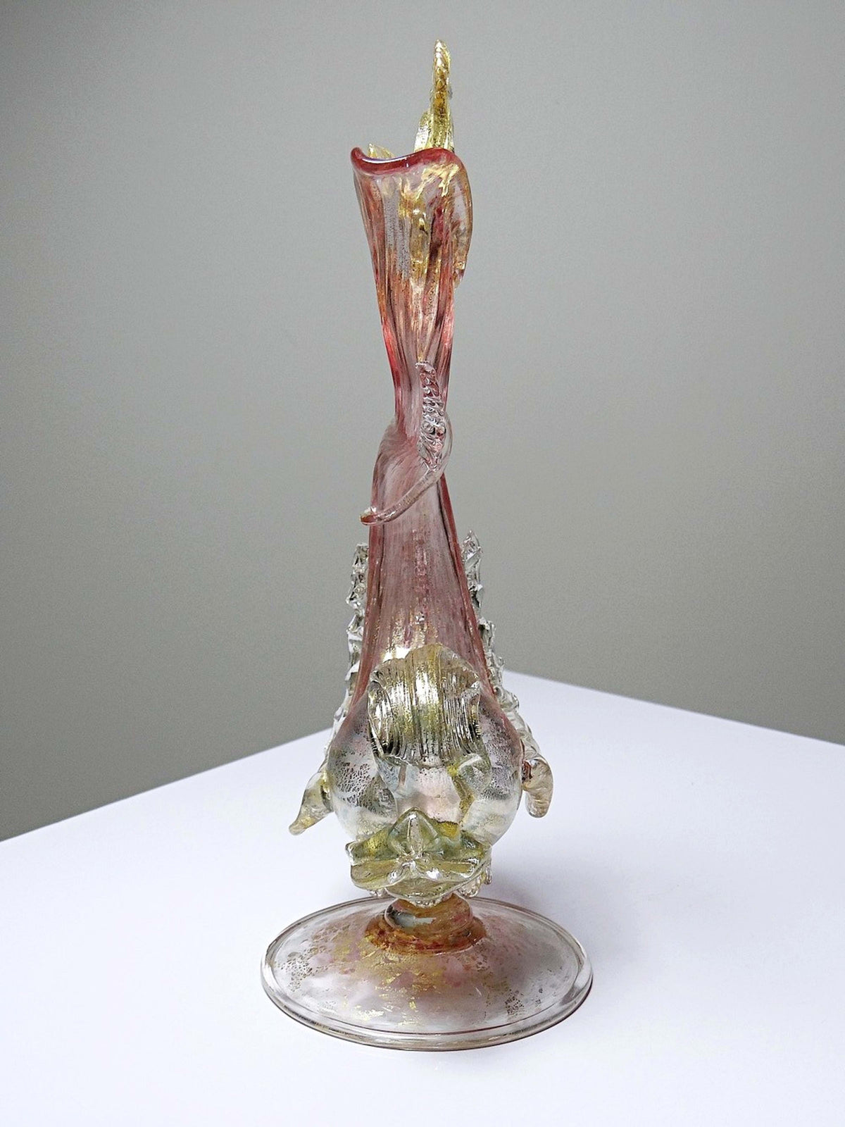 Vintage Krug "Delphin" von Antonio Salviati, Murano Glas