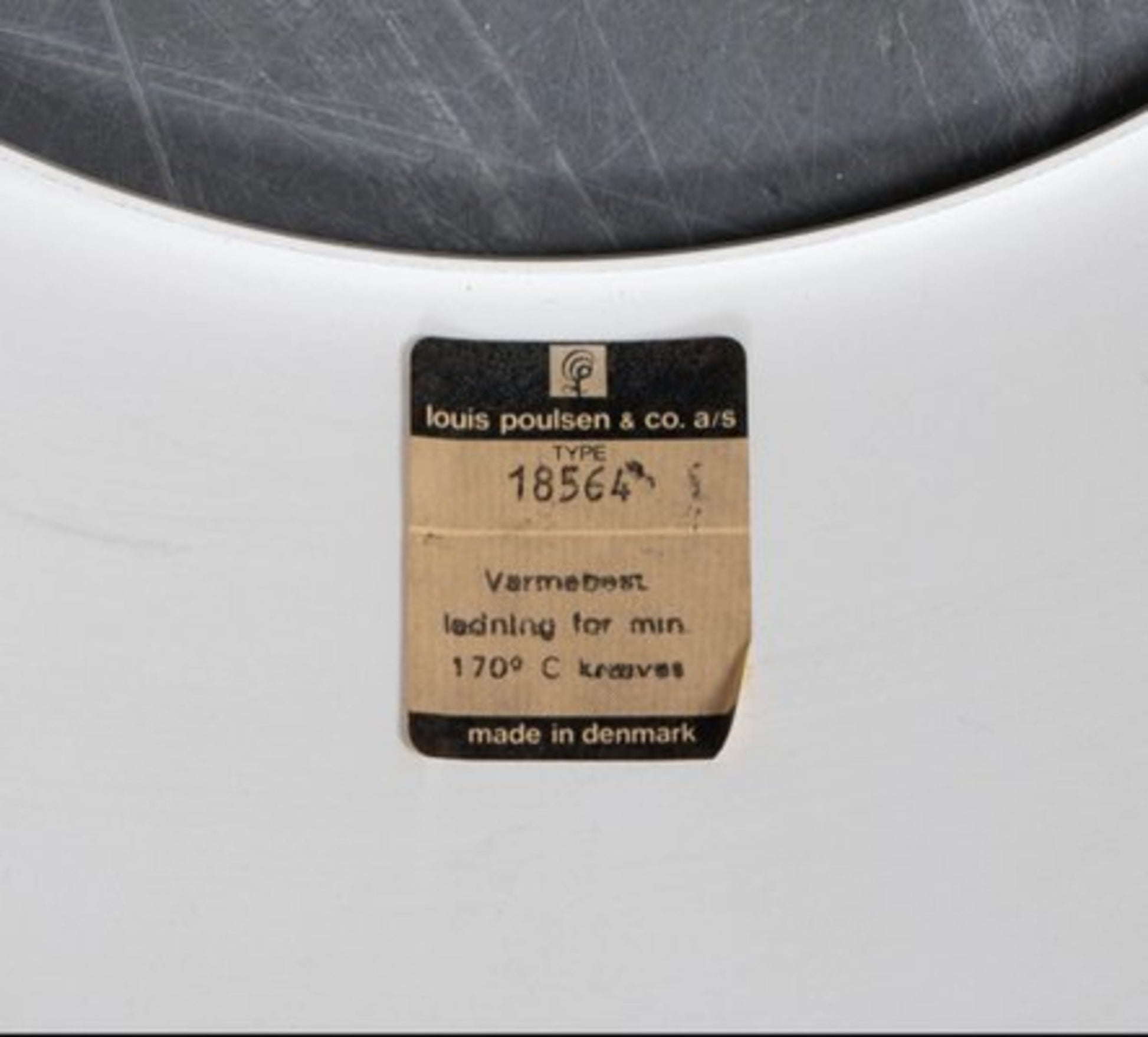 Vintage Deckenlampe von Louis Poulsen für Louis Poulsen grau