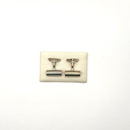 Zylindrische Manschettenknopf aus 800er Silber