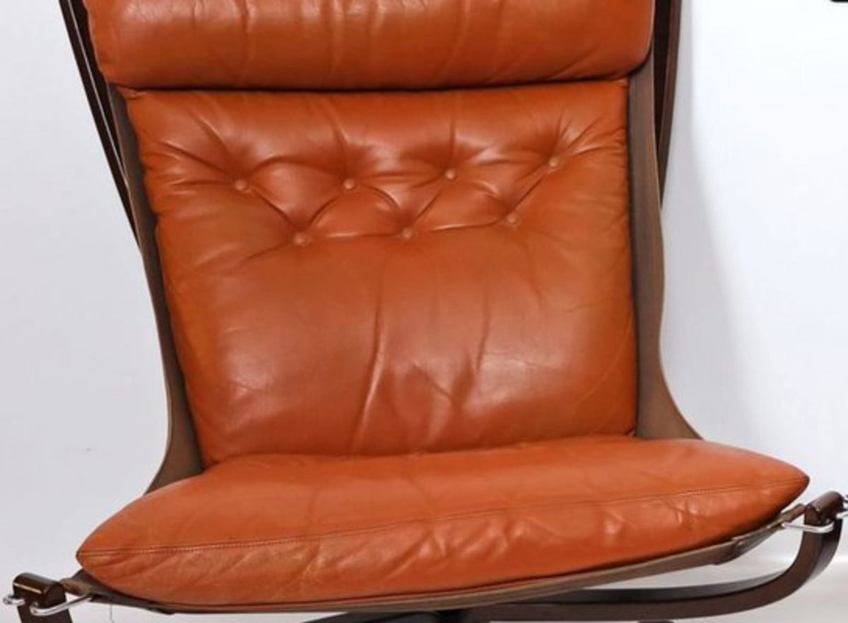 Vintage Set von 2 Falcon Sessel von Sigurd Ressell für Vatne Møbler, cognacbraun