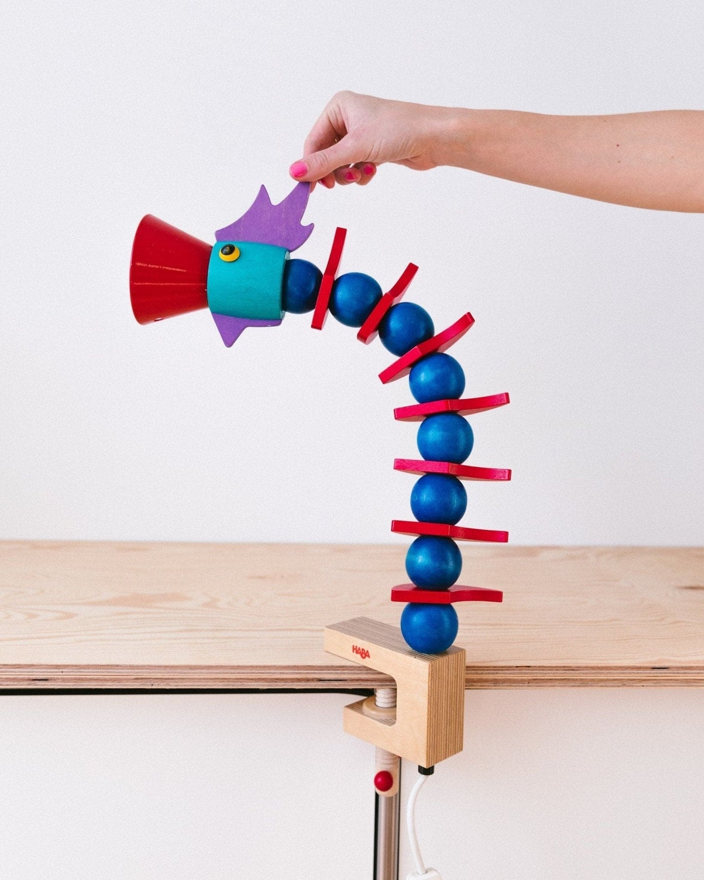 Lampe de bureau vintage XXL style Memphis par Haba années 90