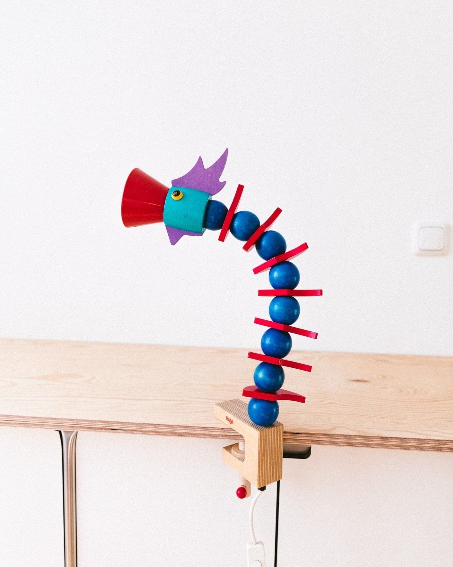 Lampe de bureau vintage XXL style Memphis par Haba années 90