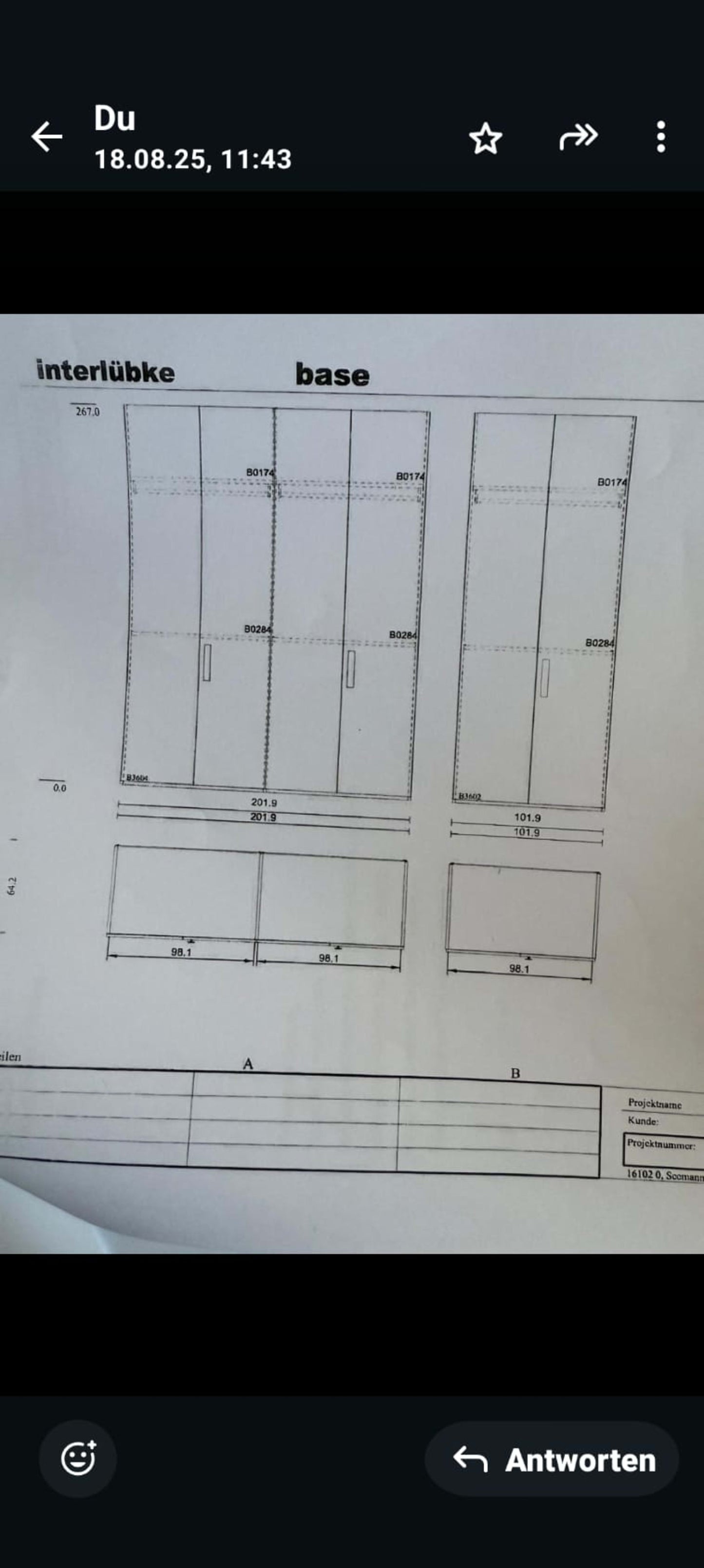 Vintage Kleiderschrank Base von Rolf Heide für interlübke Mattlack silbergrau