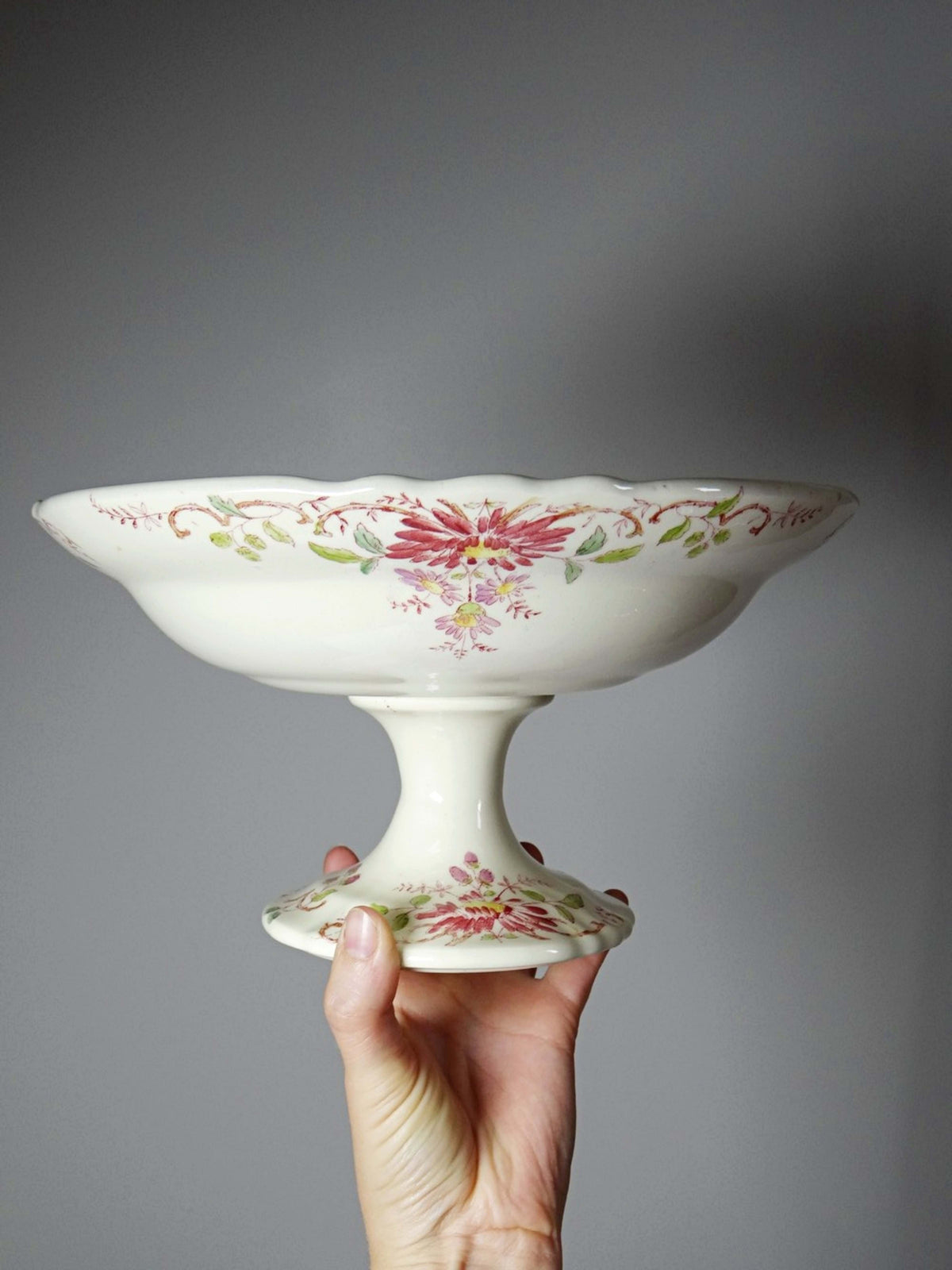 Vintage Keramikschale "Pâquerettes" von Longchamp, Art Nouveau