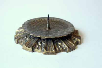 Vintage Kerzenteller aus Bronze, West Germany 60er Jahre