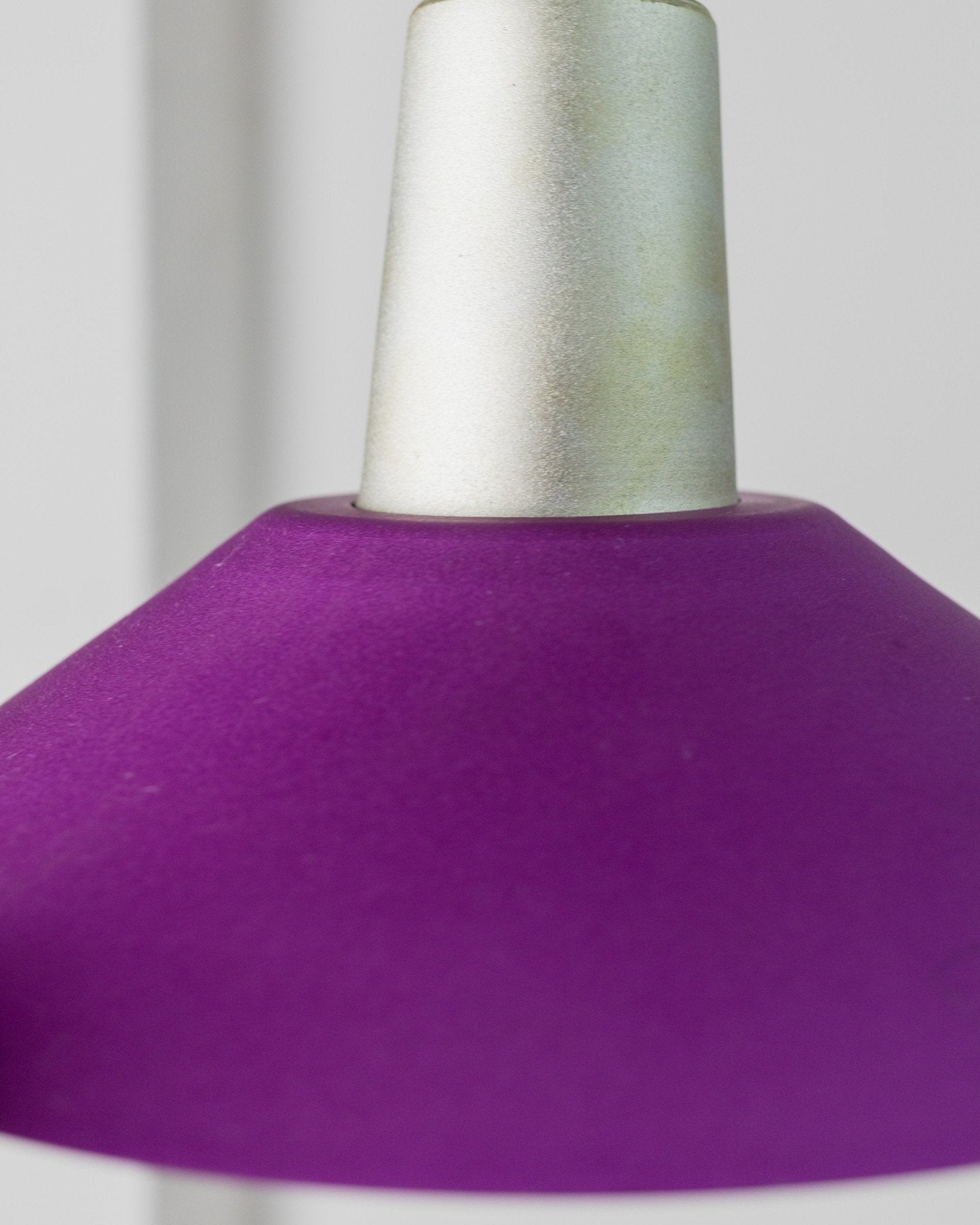 Vintage Deckenlampe Lila Silber Grün gestreiftes Kabel Metall