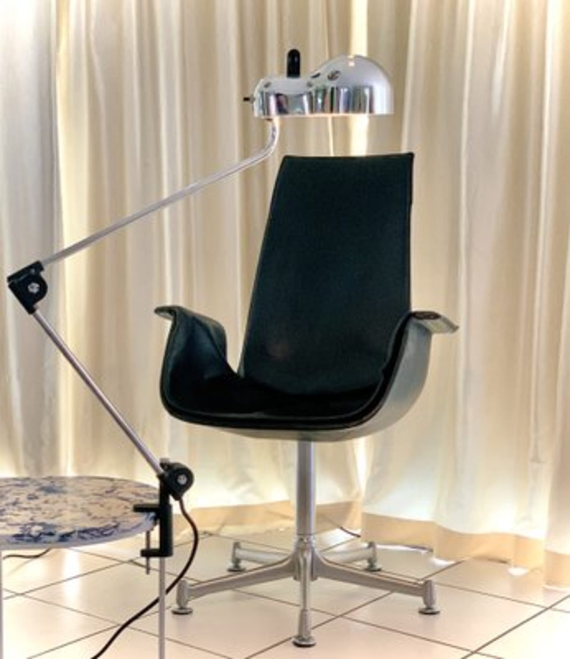 Vintage Tulip Chair FK6725 von Preben Fabricius und Jørgen Kastholm für Kill International, Schwarz/Silber