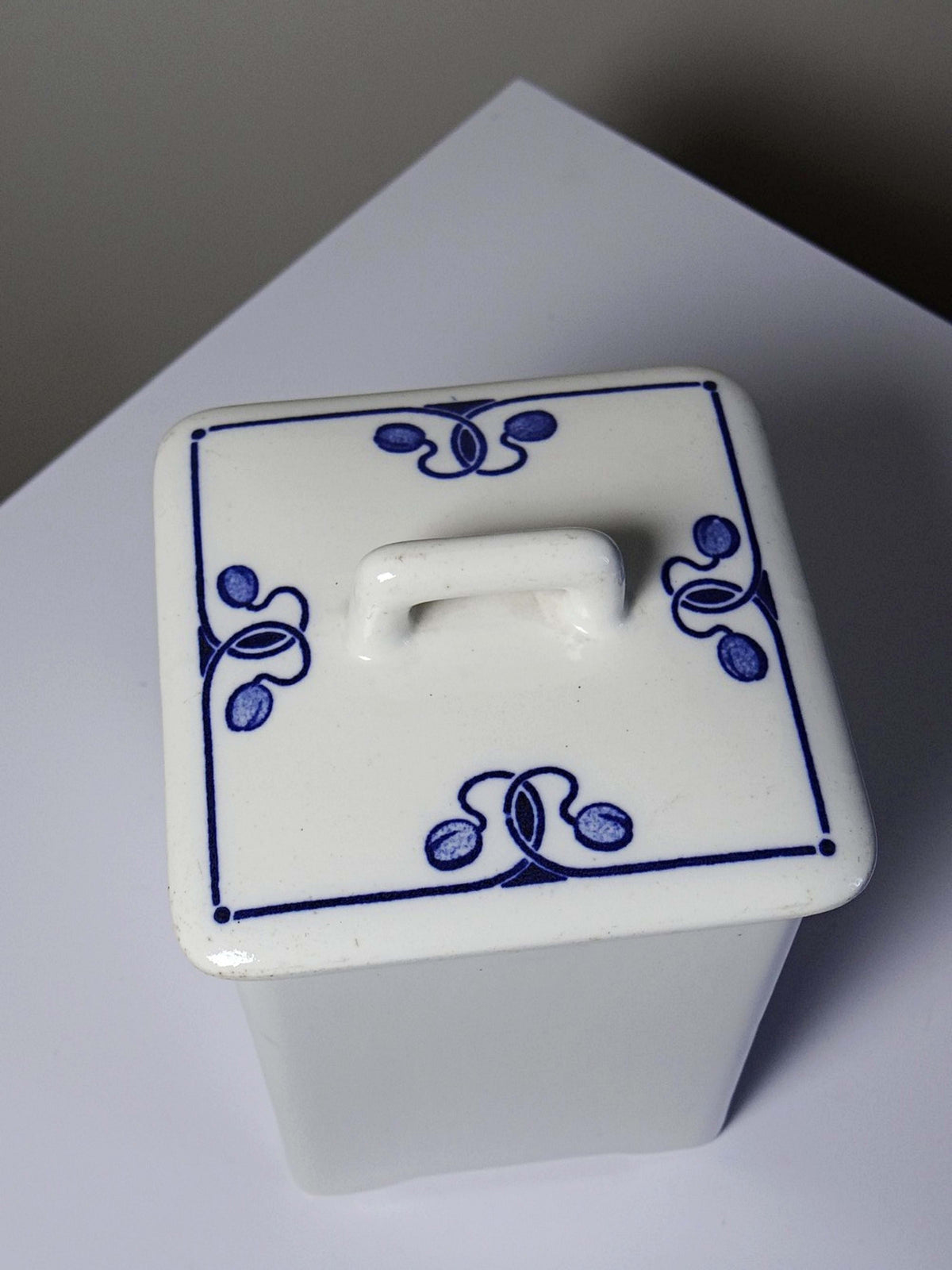 Vintage Keramikdose "Dec.1393" von Waechtersbach, Jugendstil