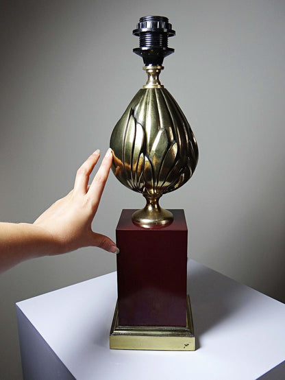 Vintage Tischlampe "Vérone" von Le Dauphin, Messing