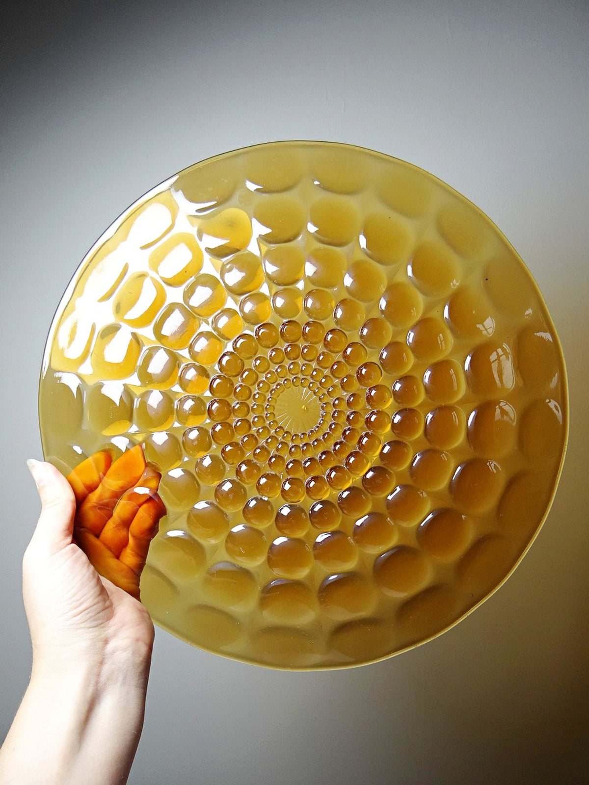 Vintage Platte "Billes" von René Lalique, Art Déco