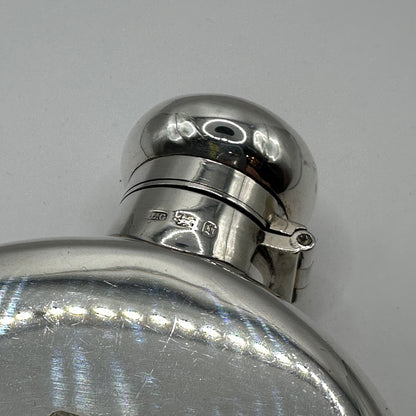 Vintage Silber-Flachmann Birmingham 1885