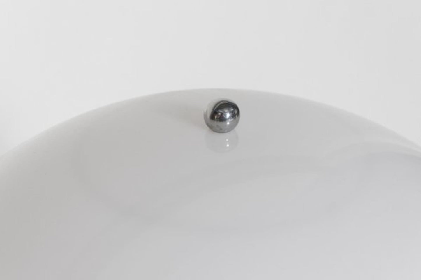 Vintage Panthella Stehlampe von Verner Panton für Louis Poulsen silberfarben, weiß