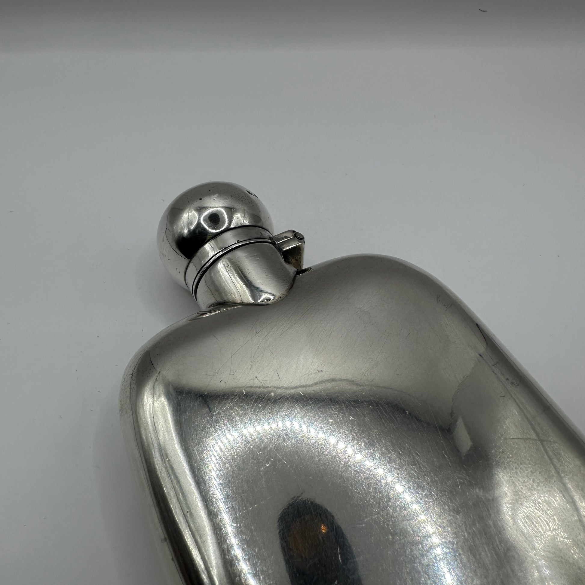 Vintage Silber-Hipflasche Flachmann Birmingham 1927 Sterling Silber