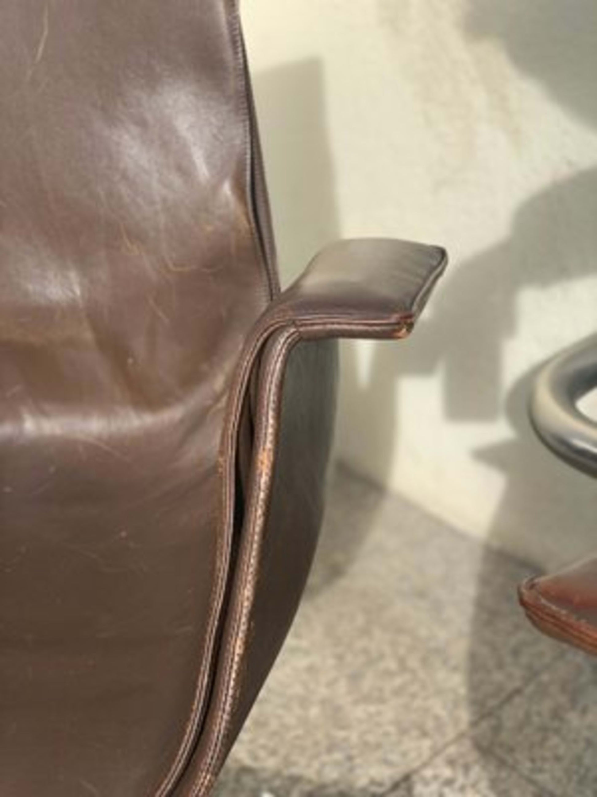 Vintage Stuhl Tulip FK 6727 von Preben Fabricius und Jørgen Kastholm für Kill International Braun, Silber