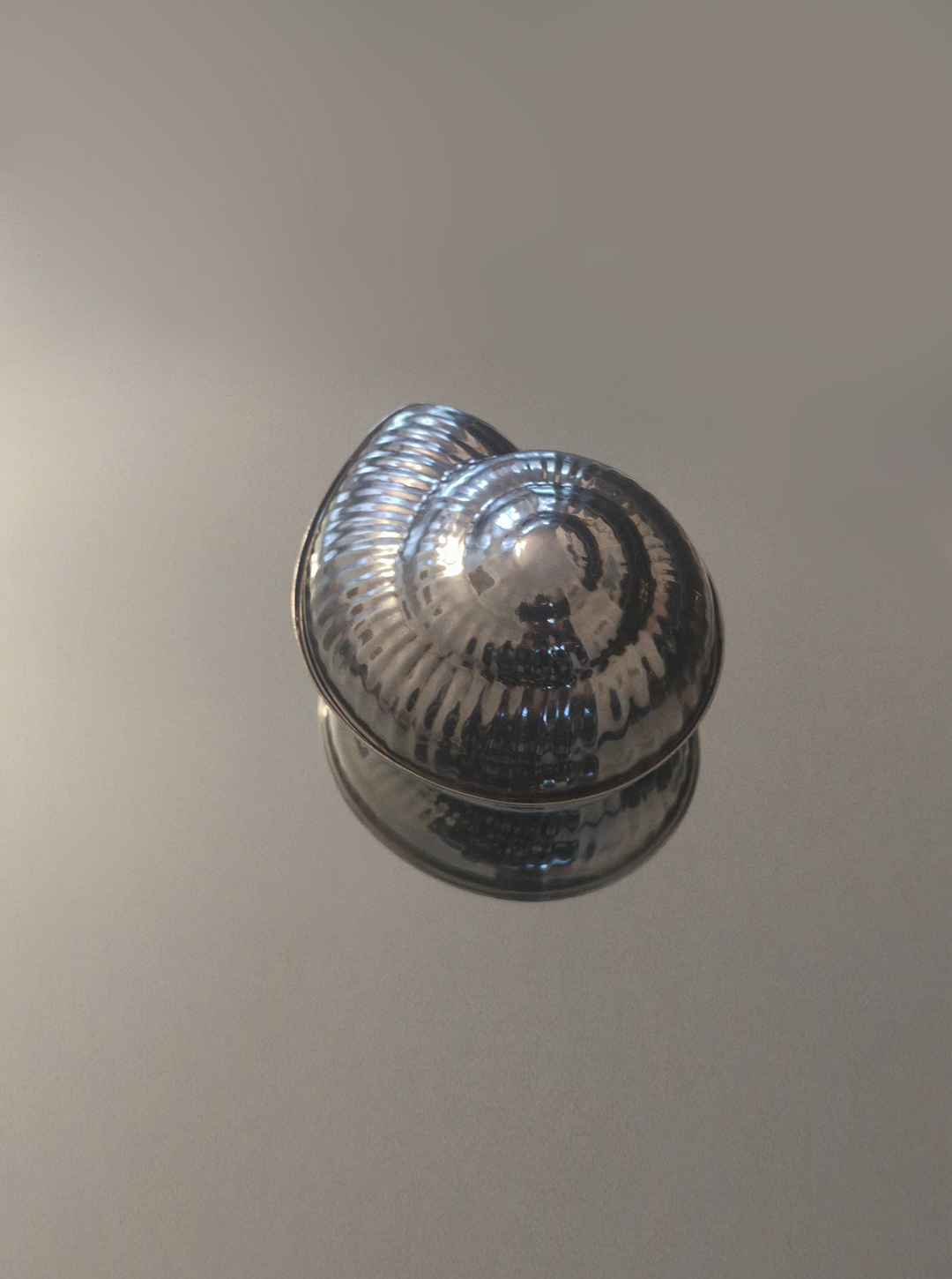 Vintage Dose Muschelform versilbert