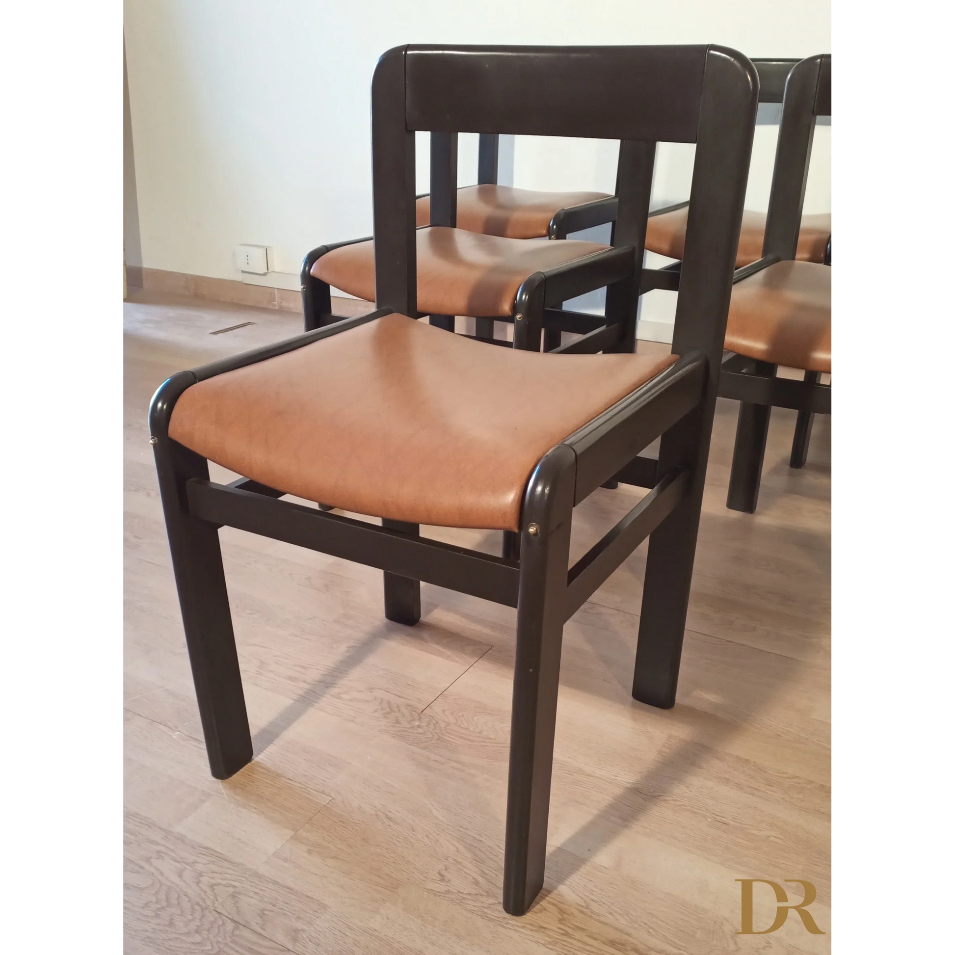 Brutalistische Vintage-Esszimmerstühle, 1970er Jahre, 6er-Set