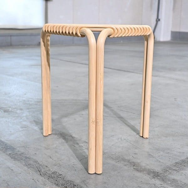 Vintage Hocker Karumi von Alvaro Siza für Hermes aus Bambus