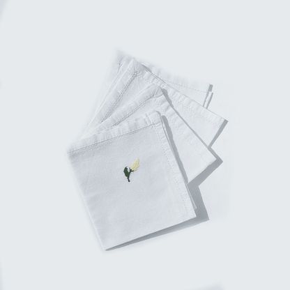 Vintage Napkin Cotton White, Blue Set of 4