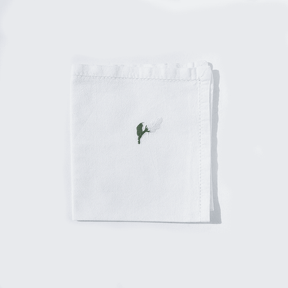 Vintage Napkin Cotton White, Blue Set of 4