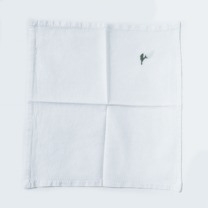 Vintage Napkin Cotton White, Blue Set of 4