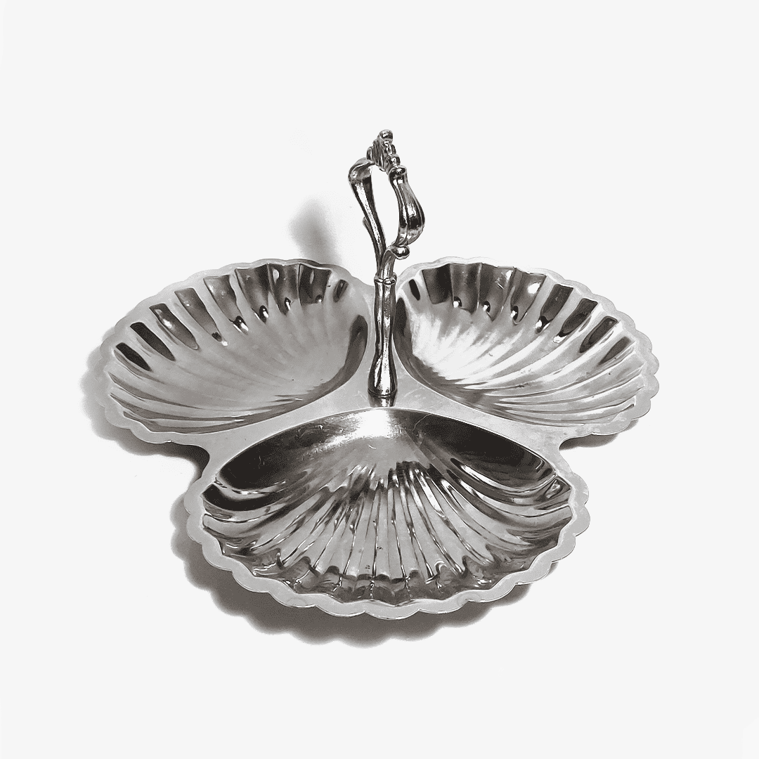 Vintage Serviteur Coquillage versilbert Silber